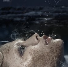 Salt teardrops of the sea